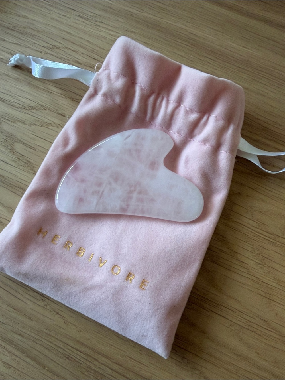 Herbivore Rose Quartz Gua Sha Facial Massager
